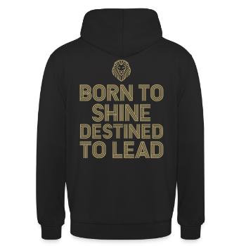 Leo Zodiac Born To radiate Destined To Lead - Unisex Hoodie - black - Back - Michal (187cm)