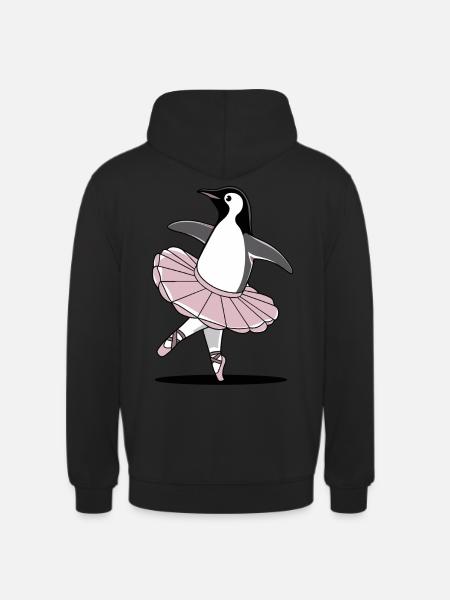 Eleganter Pinguin im Ballett-Tutu - Unisex Hoodie - Schwarz