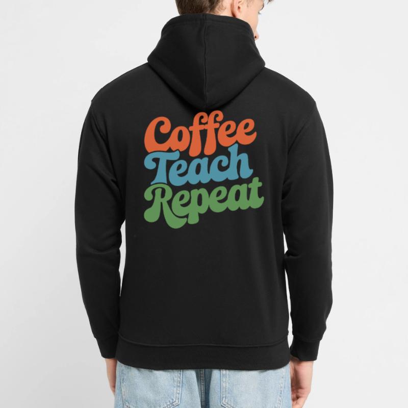 Coffee Instructor Répéter la routine quotidienne Sweat-shirt à capuche unisexe