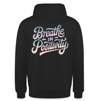 Positivity Inspirational - Unisex Hoodie - black - Back - Michal (187cm)