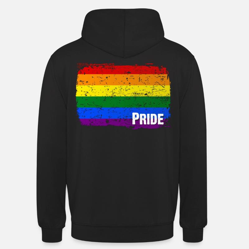 Pride Regenbogen Regenbogenfahne - Unisex Hoodie - Schwarz