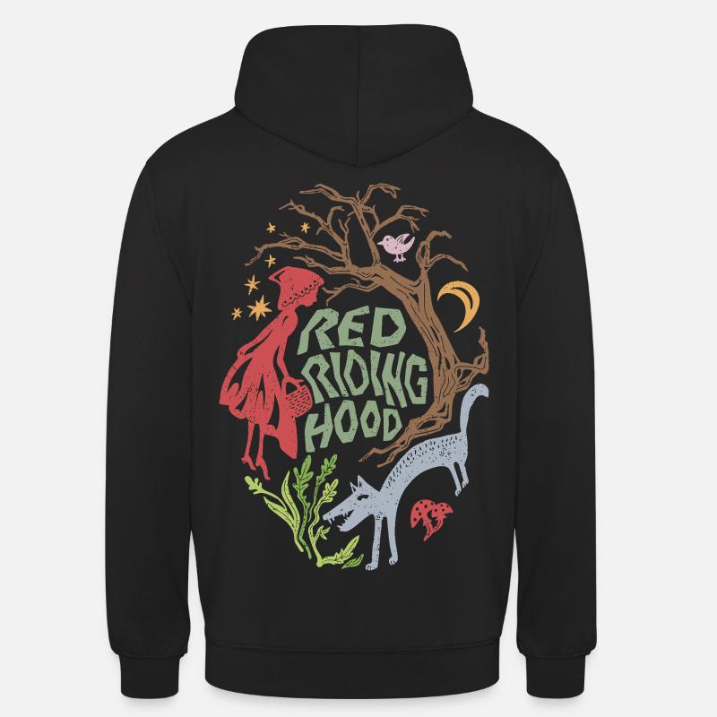 Rotkäppchen und der Wolf - Unisex Hoodie - Schwarz