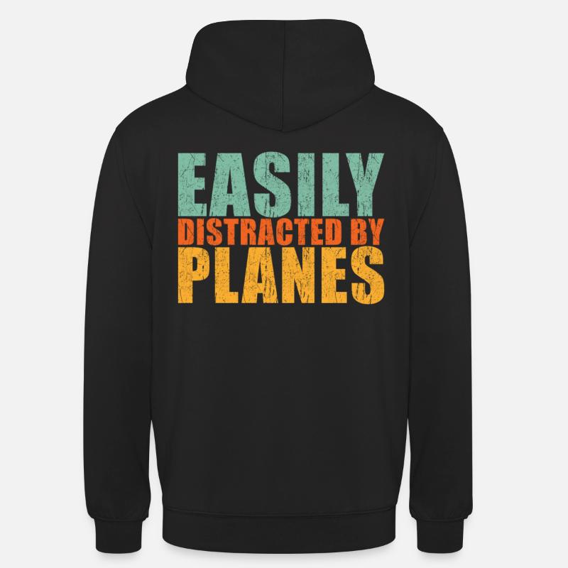 Dicton d’avion - Sweat-shirt à capuche unisexe - noir