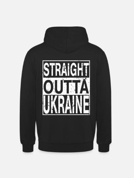 Ukraine Straight outta Ukraine - Unisex Hoodie - black