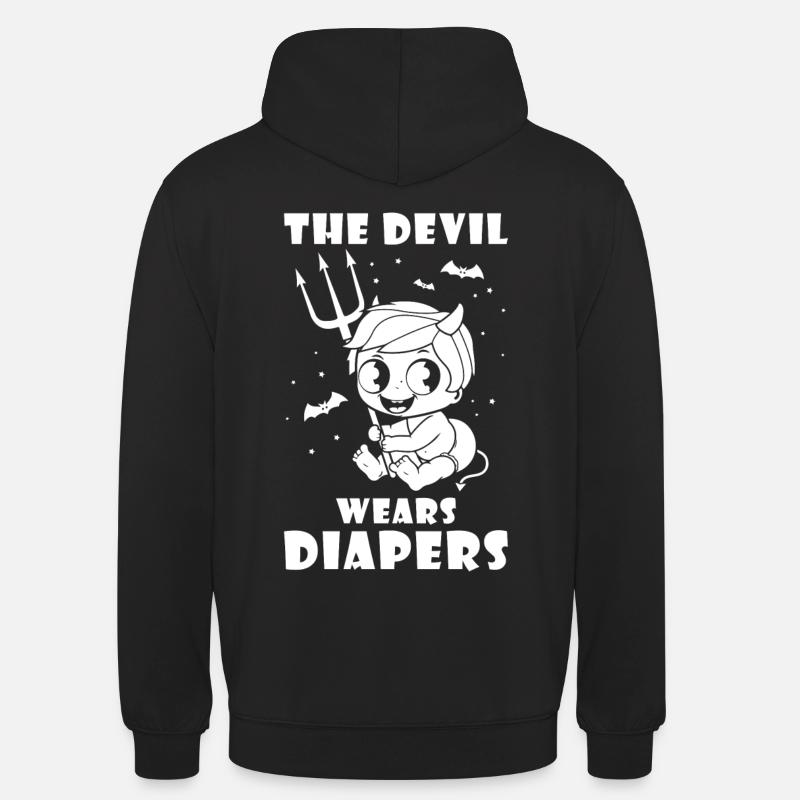 The Devil wears Diapers - Unisex Hoodie - black