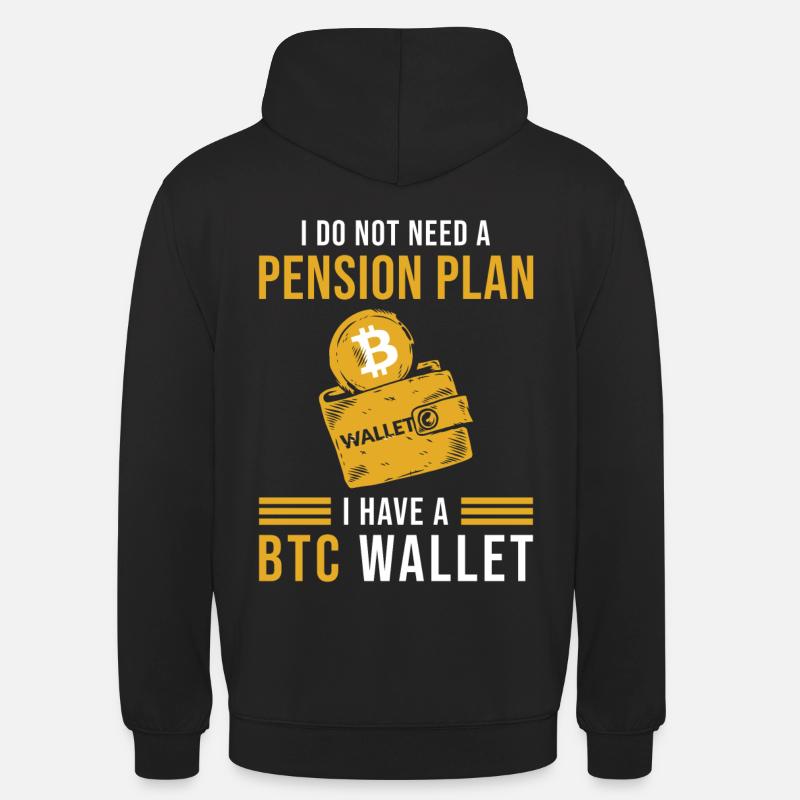 BTC Bitcoin Wallet Spruch - Unisex Hoodie - Schwarz