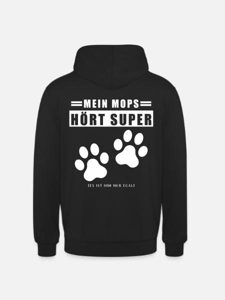 Mops Leben - Unisex Hoodie - Schwarz