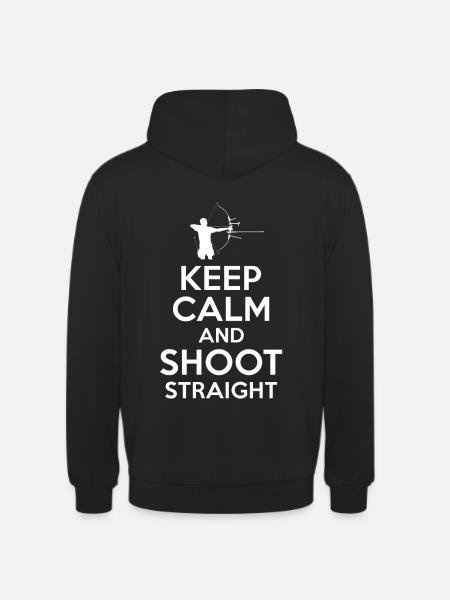 Keep Calm and do Archery - Unisex Hoodie - black