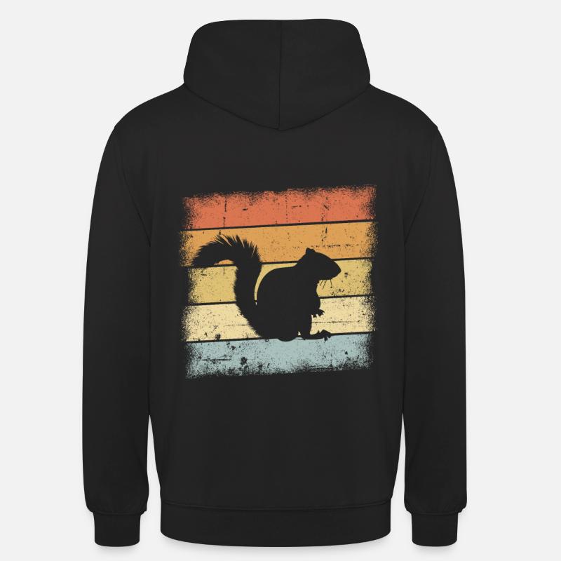 Eichhörnchen Retro Design - Unisex Hoodie - Schwarz