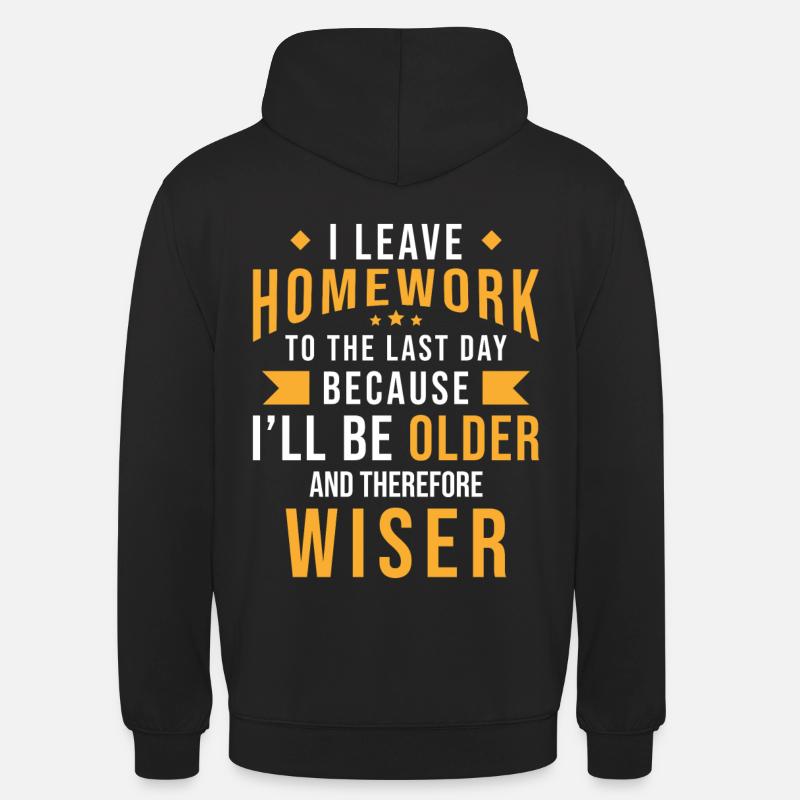 Devoirs - Sweat-shirt à capuche unisexe - noir