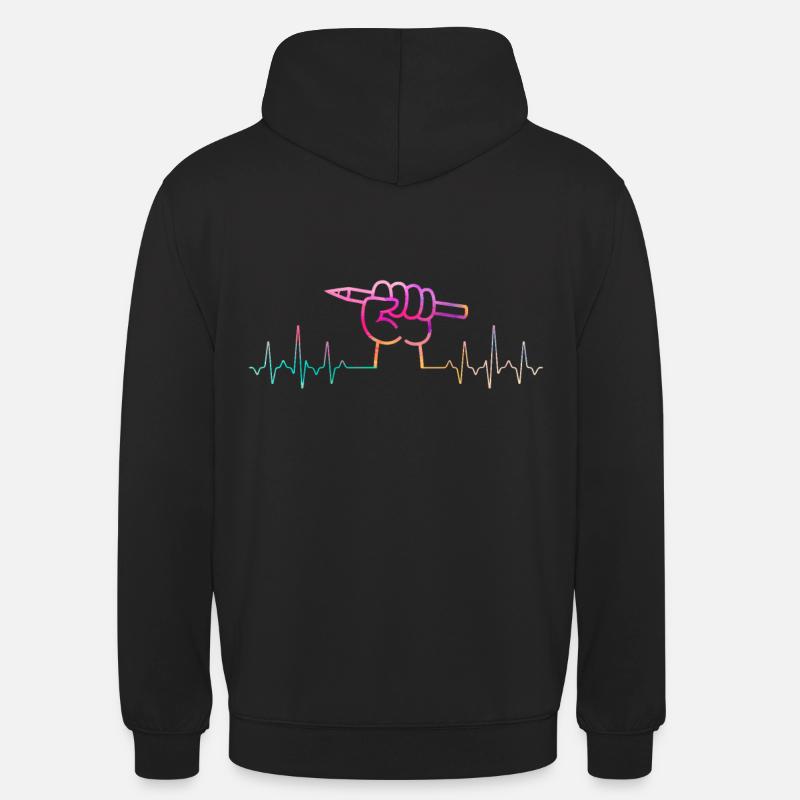 Dessinateur De crayon - Sweat-shirt à capuche unisexe - noir
