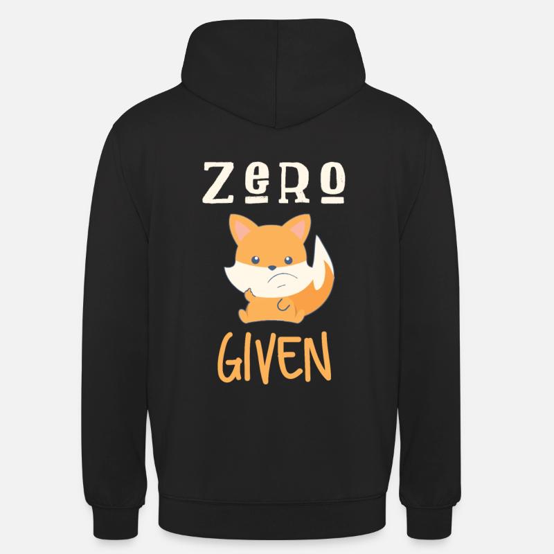 Zero Fox Given - Sweat-shirt à capuche unisexe - noir