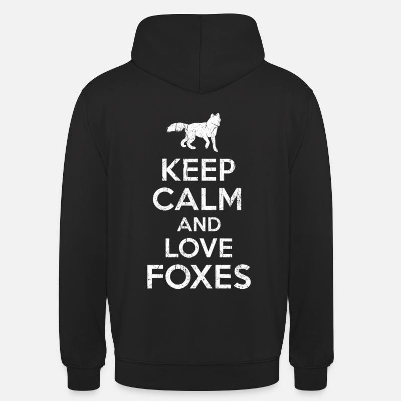 Fuchs Spruch Keep calm - Unisex Hoodie - Schwarz