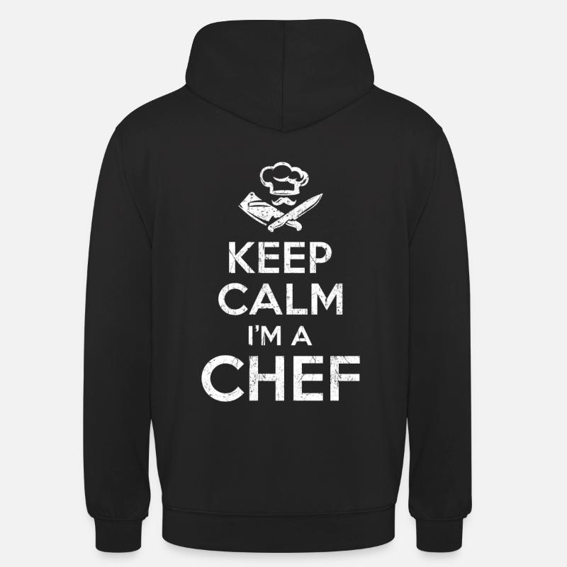 Keep Calm Chef - Sweat-shirt à capuche unisexe - noir