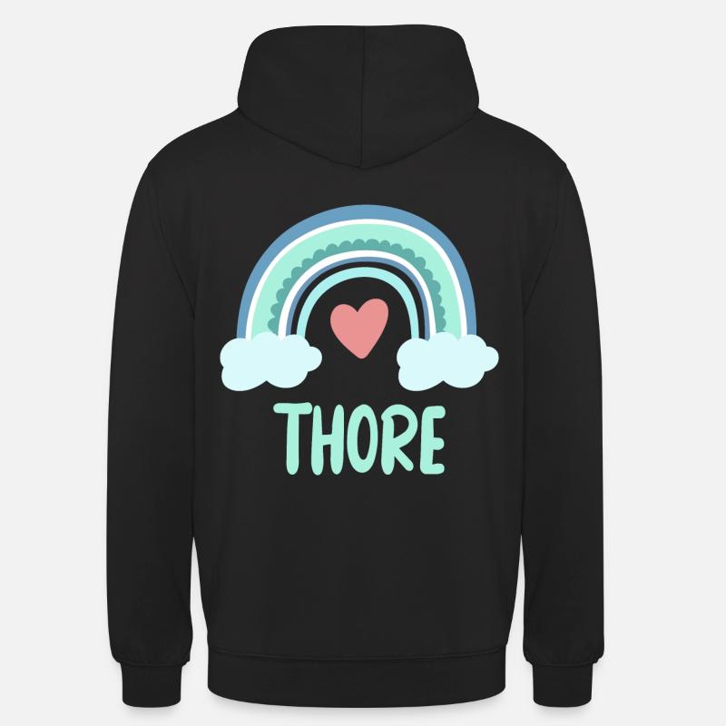 Thore Nom Rainbow Baby - Sweat-shirt à capuche unisexe - noir