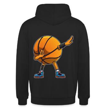 Basket Dabbing Dab enfants - Sweat-shirt à capuche unisexe - noir - Dos - Michal (187cm)
