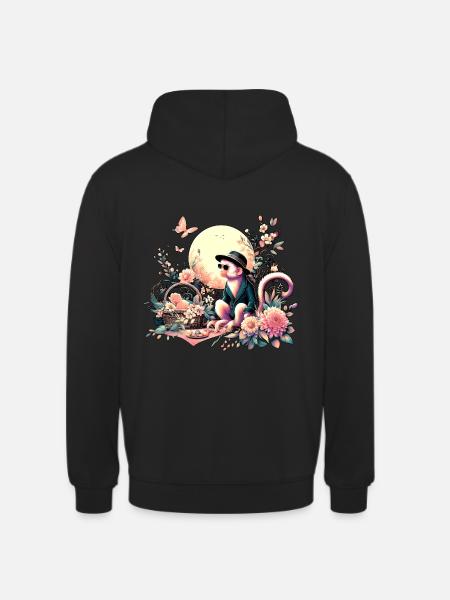 Monkey having a picnic - Unisex Hoodie - black