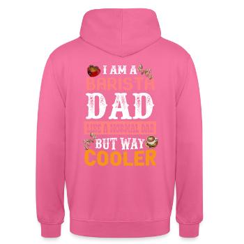 BARISTA DAD - Sweat-shirt à capuche unisexe - rose - Dos - Michal (187cm)