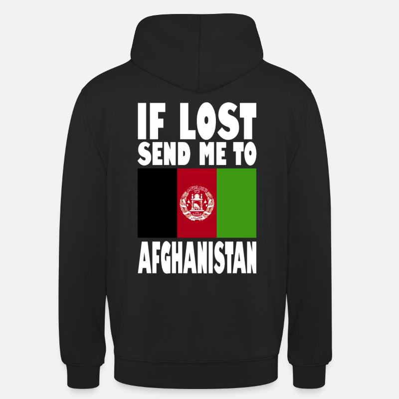 Slogan du drapeau afghan - Sweat-shirt à capuche unisexe - noir