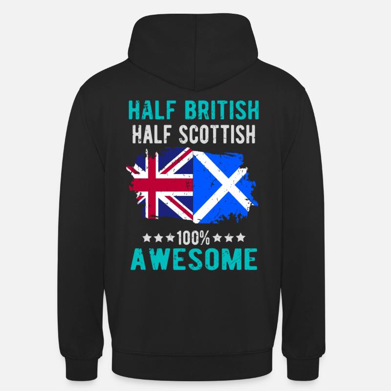 Half British Half Scotsman - Unisex Hoodie - black