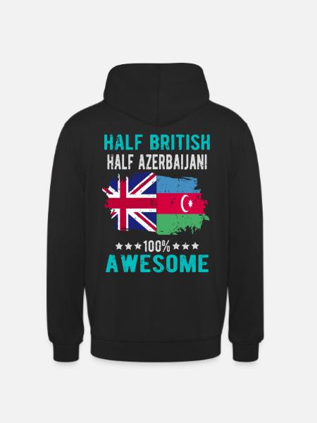 Half British Half Azerbaijanis - Unisex Hoodie - black
