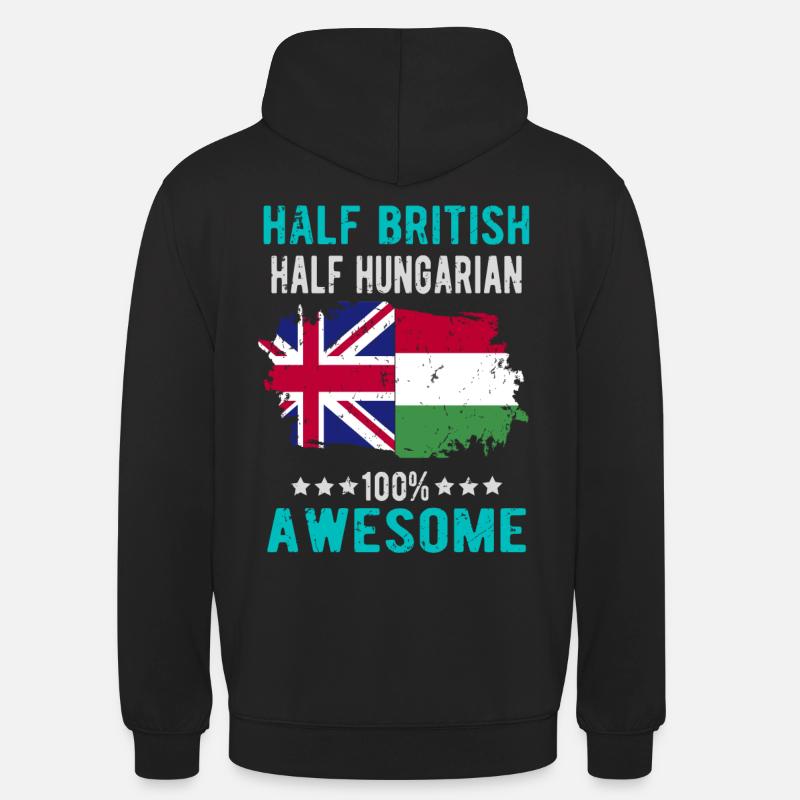 Halb Brite Halb Ungar - Unisex Hoodie - Schwarz