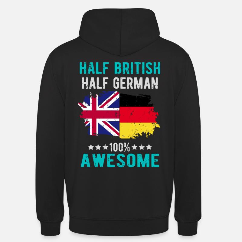 Half British Half German - Unisex Hoodie - black