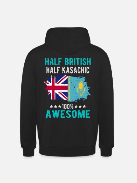 Half British Half Kazakh - Unisex Hoodie - black