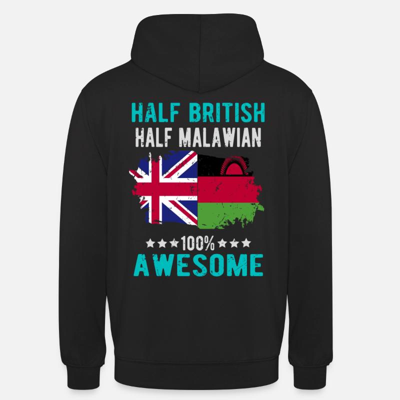 Halb Brite Halb Malawi - Unisex Hoodie - Schwarz