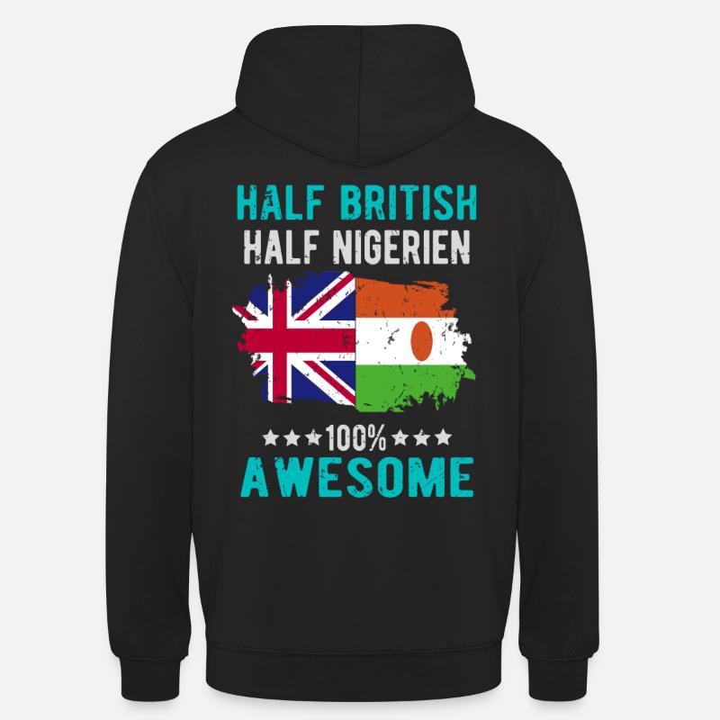 Half British Half Nigrer - Unisex Hoodie - black