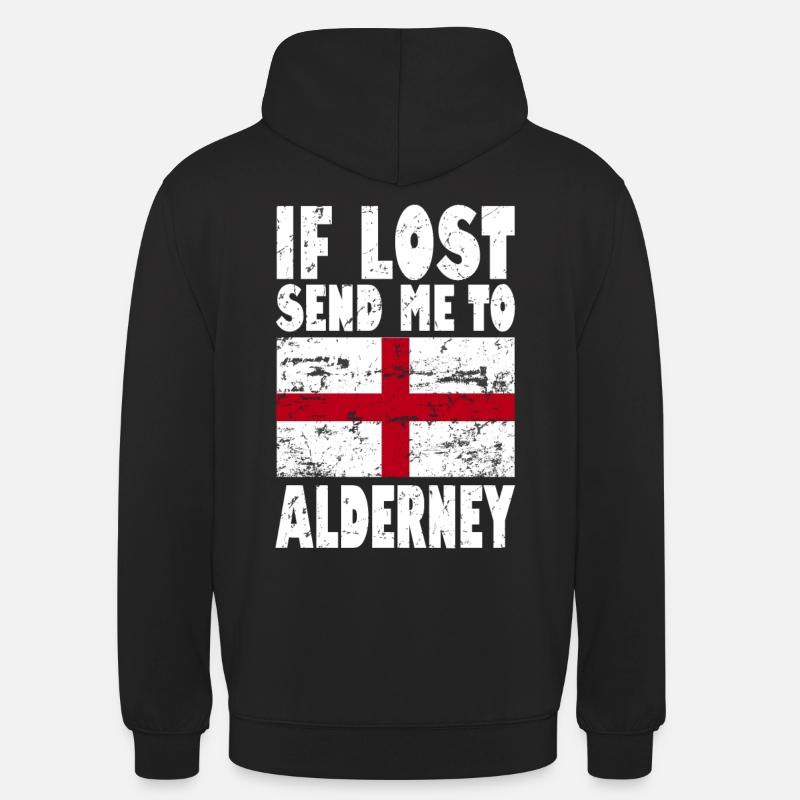Drapeau d’Aurigny - Sweat-shirt à capuche unisexe - noir