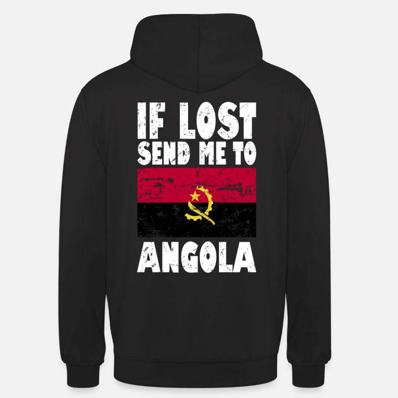 Drapeau de l’Angola - Sweat-shirt à capuche unisexe - noir