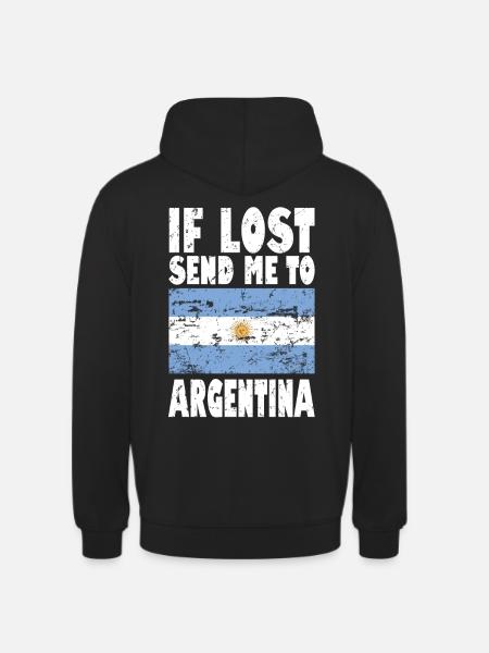 Drapeau de l’Argentine - Sweat-shirt à capuche unisexe - noir