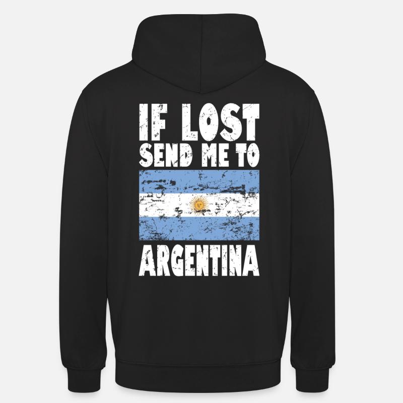 Drapeau de l’Argentine - Sweat-shirt à capuche unisexe - noir