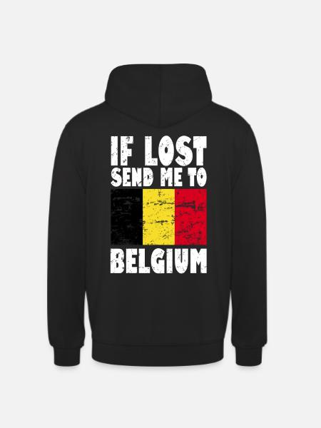 Belgium Flag Saying - Unisex Hoodie - black
