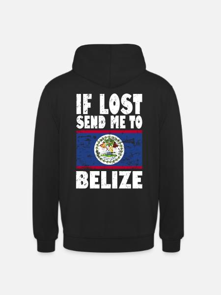 Belize Flag Saying - Unisex Hoodie - black