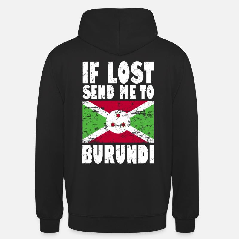 Drapeau du Burundi - Sweat-shirt à capuche unisexe - noir