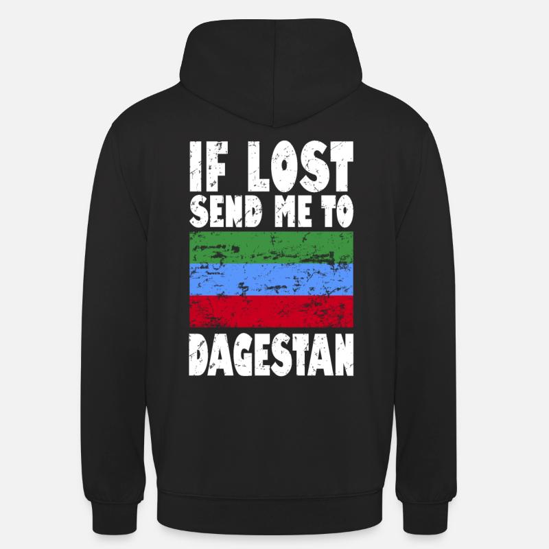 Drapeau du Daghestan - Sweat-shirt à capuche unisexe - noir