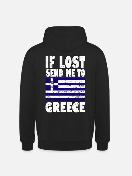 Drapeau de la Grèce - Sweat-shirt à capuche unisexe - noir