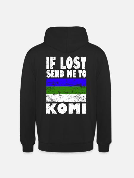 Komi Flag Saying - Unisex Hoodie - black