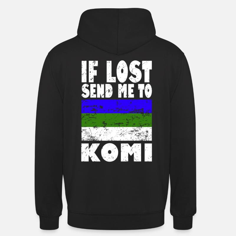 Dicton du drapeau Komi - Sweat-shirt à capuche unisexe - noir