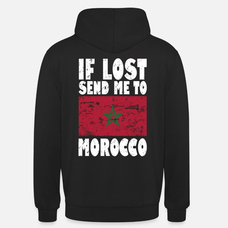 Drapeau du Maroc - Sweat-shirt à capuche unisexe - noir