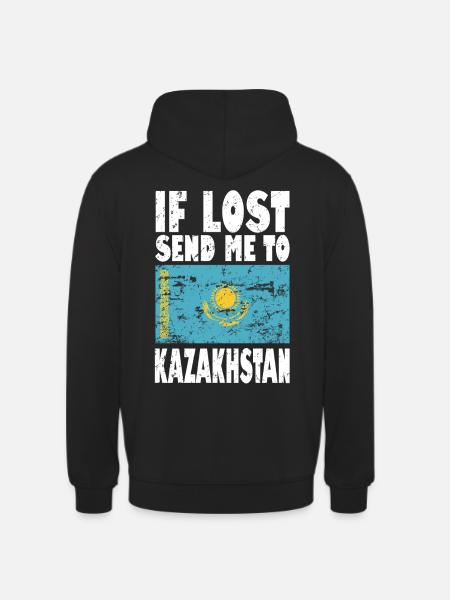 Kazakhstan Flag Saying - Unisex Hoodie - black