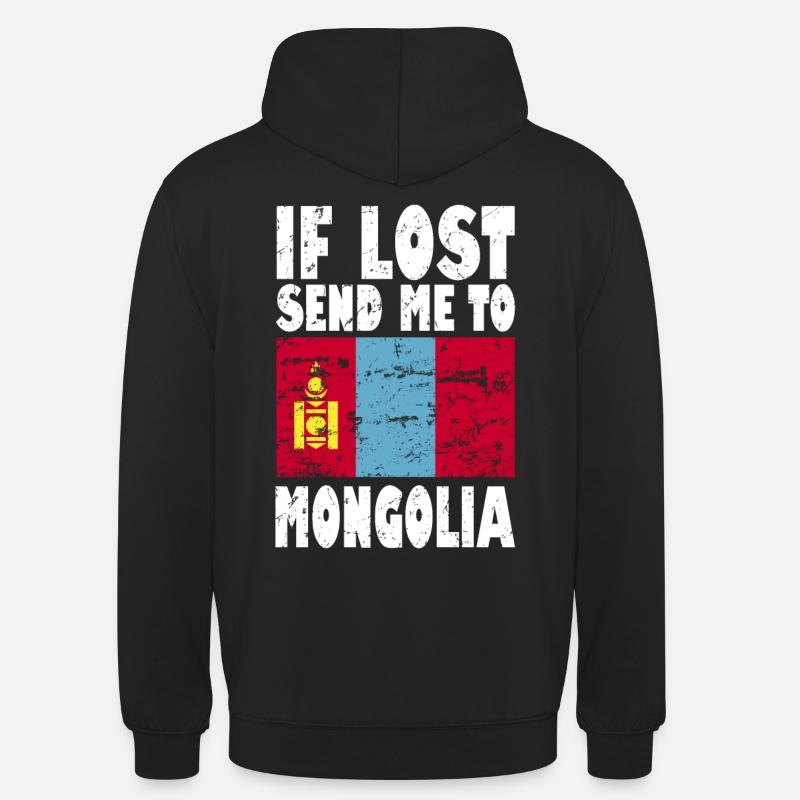 Drapeau de Mongolie - Sweat-shirt à capuche unisexe - noir