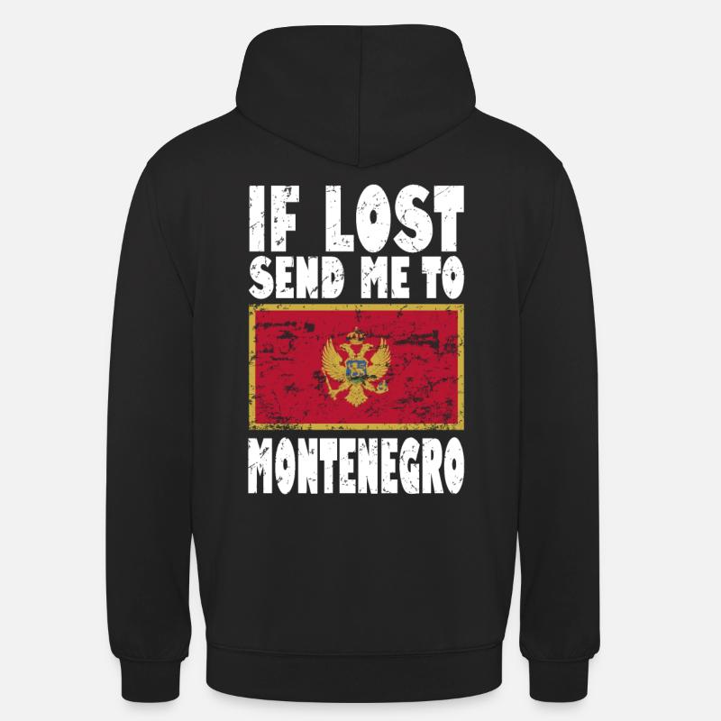 Drapeau du Monténégro - Sweat-shirt à capuche unisexe - noir