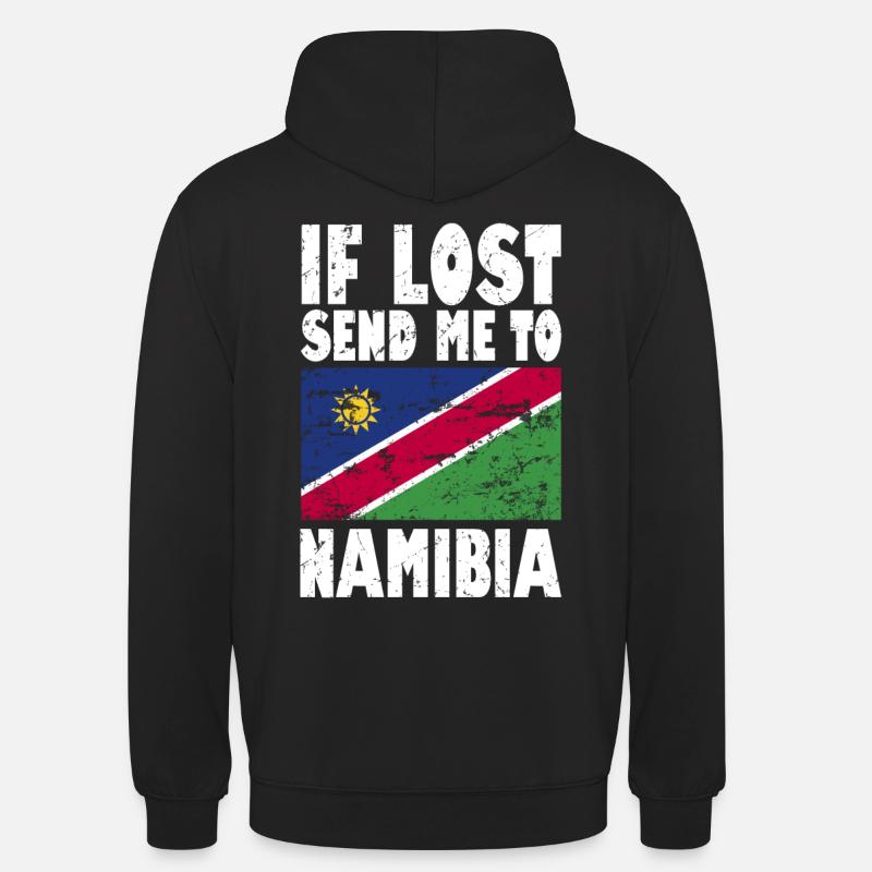 Drapeau de la Namibie - Sweat-shirt à capuche unisexe - noir