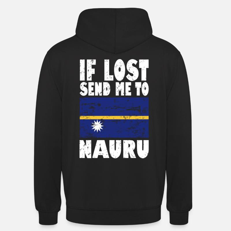 Drapeau de Nauru - Sweat-shirt à capuche unisexe - noir
