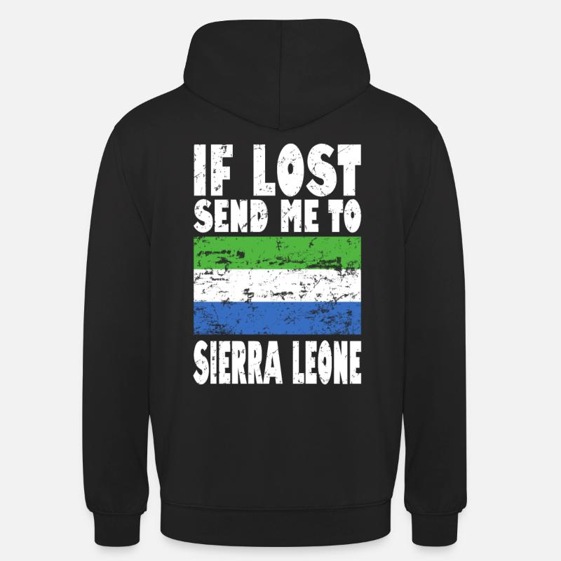 Drapeau de la Sierra Leone - Sweat-shirt à capuche unisexe - noir