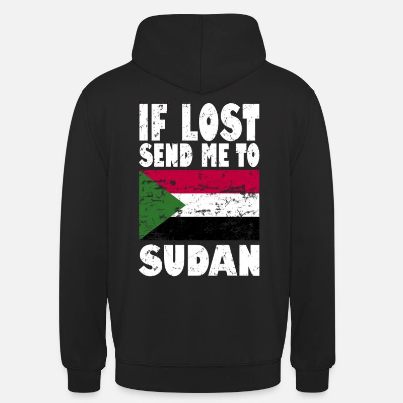 Drapeau du Soudan - Sweat-shirt à capuche unisexe - noir