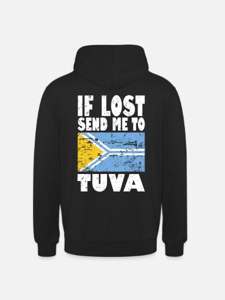 Tuva flagga säger - Luvtröja unisex - svart